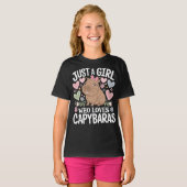 T-shirt Juste une fille qui aime Capybaras femmes Rodentes (Devant entier)