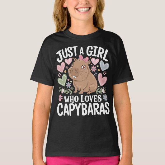 T-shirt Juste une fille qui aime Capybaras femmes Rodentes (Devant)