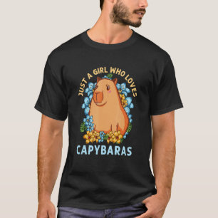 T-shirt Juste une fille qui aime Capybaras mignonne