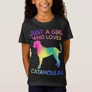 T-Shirt Juste Une Fille Qui Aime Catahoulas Drôle Catahoul