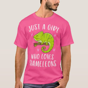 T-shirt Juste une fille qui aime Chameleons mignonne Chame