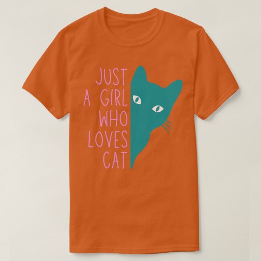 T-shirt Juste une fille qui aime Chat1 (Design devant)