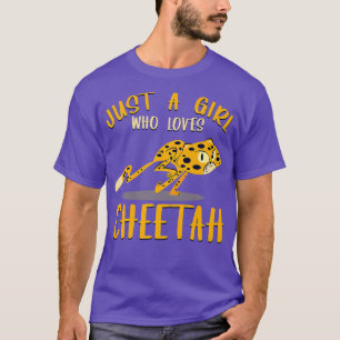 T-shirt Juste une fille qui aime Cheetah Chat le plus rapi