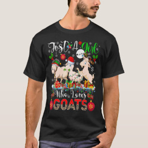 T-shirt Juste une fille qui aime chèvre trois Père Noël Re