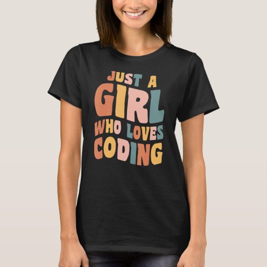 T-shirt Juste une fille qui aime Coder Coder Programme de (Devant)
