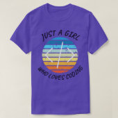 T-shirt Juste une fille qui aime coder fille coder blanc (Design devant)