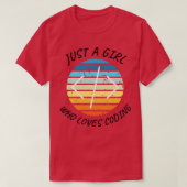 T-shirt Juste une fille qui aime coder fille coder blanc (Design devant)