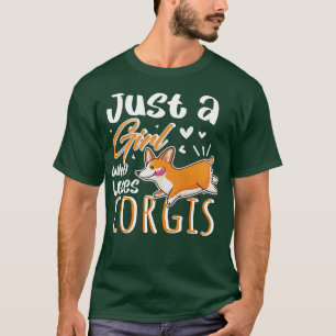 T-shirt Juste une fille qui aime Corgis603