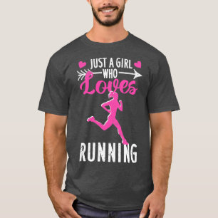 T-shirt Juste Une Fille Qui Aime Courir Des Filles Terrain
