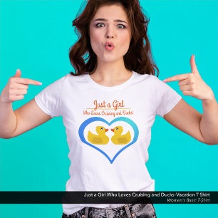 T-shirt Juste une fille qui aime croiser et les canards–Va