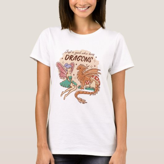 T-shirt Juste une fille qui aime Dragons Fairy (Devant)