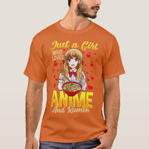 T-shirt Juste Une Fille Qui Aime Et Ramen Foodie Drôle