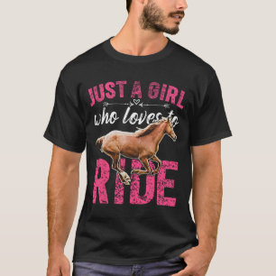 T-shirt Juste Une Fille Qui Aime Faire Du Cheval À Cheval