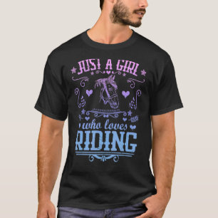 T-shirt Juste Une Fille Qui Aime Faire Du Cheval Équestre