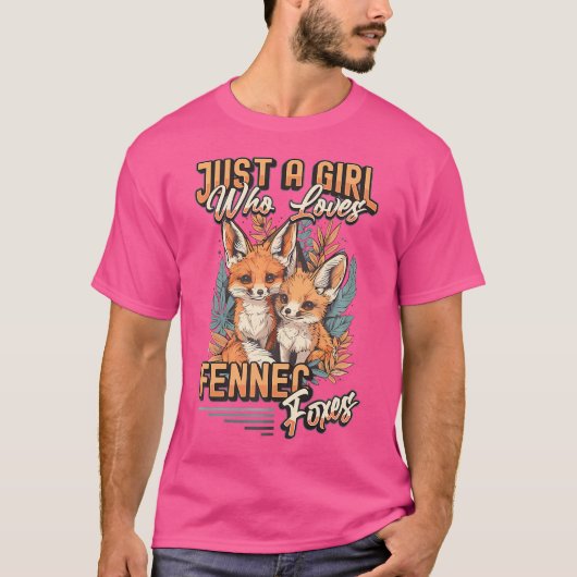 T-shirt Juste Une Fille Qui Aime Fennec Foxes (Devant)
