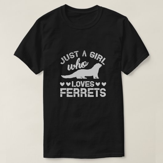 T-shirt Juste Une Fille Qui Aime Ferret (Design devant)