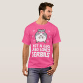 T-shirt Juste une fille qui aime Gerbils (Devant entier)