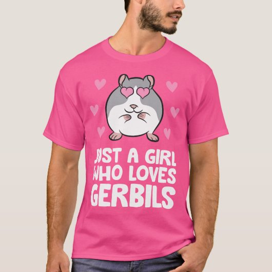 T-shirt Juste une fille qui aime Gerbils (Devant)
