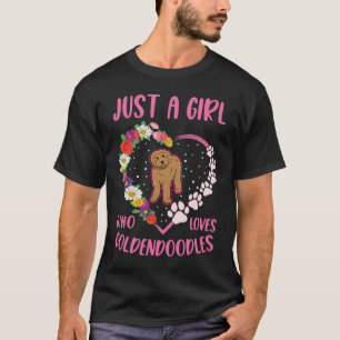T-shirt Juste une fille qui aime Goldendoodles