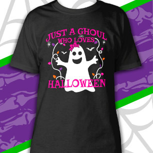 T-shirt Juste Une Fille Qui Aime Halloween mignon Fantôme 