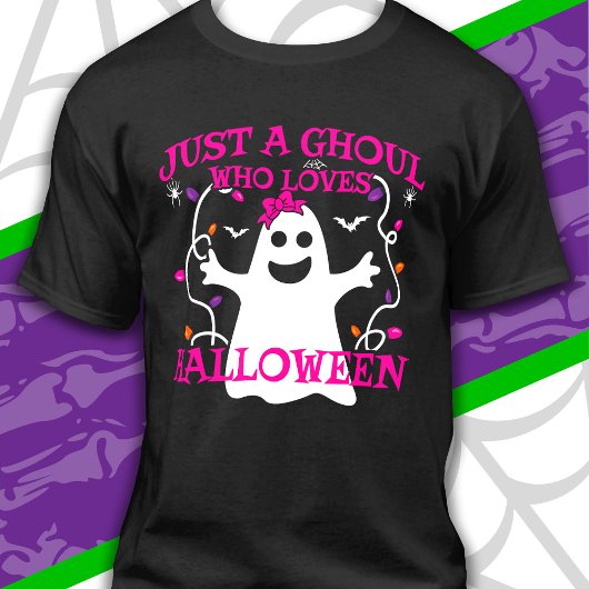 T-shirt Juste Une Fille Qui Aime Halloween mignon Fantôme 