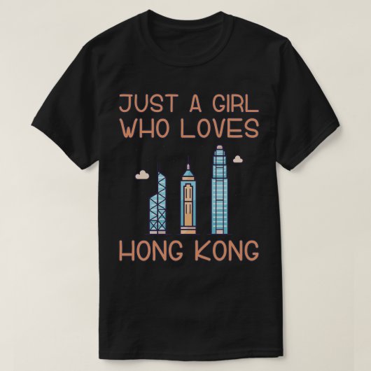 T-shirt Juste une fille qui aime Hong Kong (Design devant)