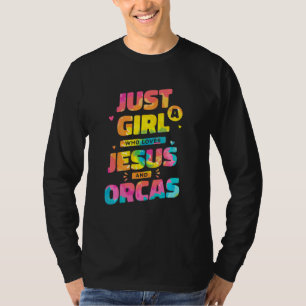 T-shirt Juste Une Fille Qui Aime Jésus Et Les Orques Tie D