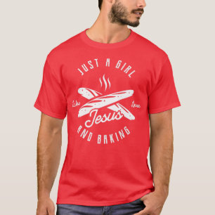 T-shirt Juste une fille qui aime Jésus et qui cuisine pour