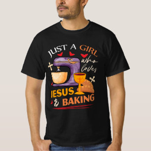 T-shirt Juste Une Fille Qui Aime Jésus Et Qui Cuit Christi