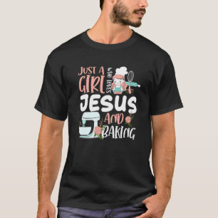 T-shirt Juste Une Fille Qui Aime Jésus Et Qui Cuit Drôle C