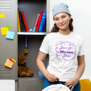 T-shirt Juste une fille qui aime Jésus – Femmes chrétienne