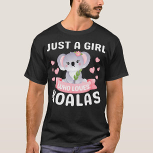 T-shirt Juste Une Fille Qui Aime Koala Porte Noël Drôle B