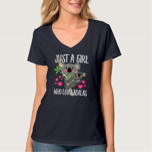 T-shirt Juste une fille qui aime Koalas Papa Maman Garçon