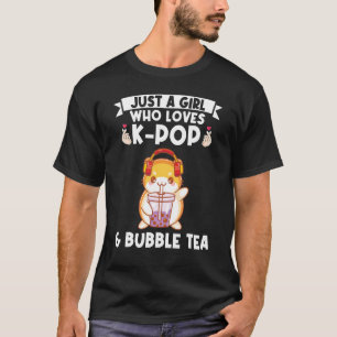 T-shirt juste une fille qui aime kpop & bubble tea Bubble