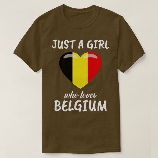 T-shirt Juste une fille qui aime la Belgique (Design devant)