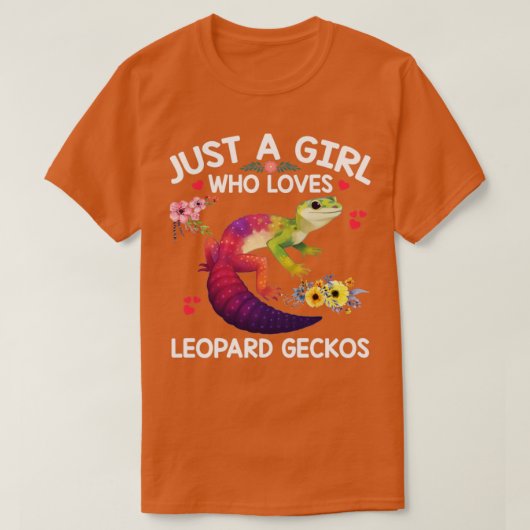 T-shirt Juste Une Fille Qui Aime La Chemise Léopard Geckos (Design devant)