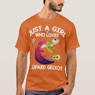T-shirt Juste Une Fille Qui Aime La Chemise Léopard Geckos