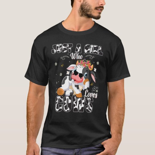 T-shirt Juste Une Fille Qui Aime La Ferme De Vaches Qui Ai (Devant)