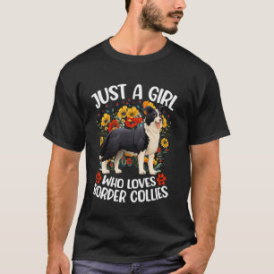 T-shirt Juste Une Fille Qui Aime La Flow Esthétique Border