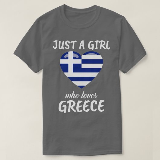 T-shirt Juste une fille qui aime la Grèce (Design devant)