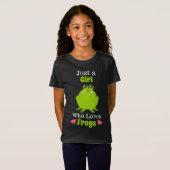 T-Shirt Juste Une Fille Qui Aime La Grenouille Lover (Devant entier)