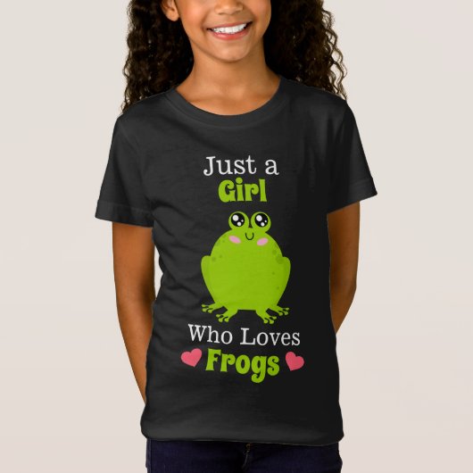 T-Shirt Juste Une Fille Qui Aime La Grenouille Lover (Devant)