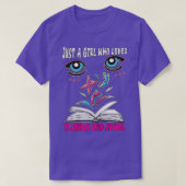 T-shirt Juste une fille qui aime la lecture et l'animation (Design devant)