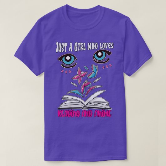 T-shirt Juste une fille qui aime la lecture et l'animation (Design devant)