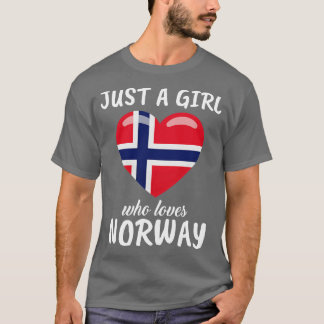 T-shirt Juste une fille qui aime la Norvège