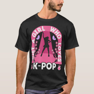 T-shirt Juste une fille qui aime la tenue K-Pop musique co