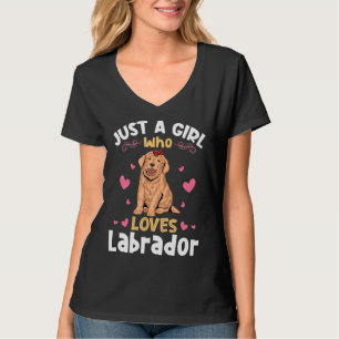 T-shirt Juste Une Fille Qui Aime Labrador Relaxé