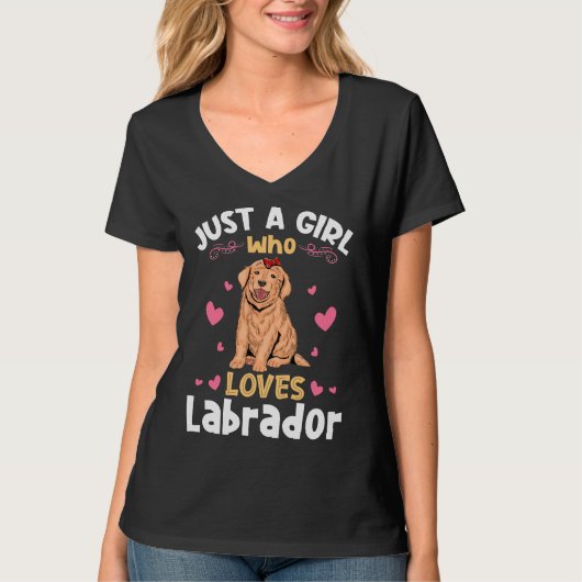 T-shirt Juste Une Fille Qui Aime Labrador Relaxé (Devant)