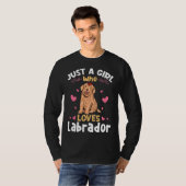 T-shirt Juste Une Fille Qui Aime Labrador Relaxé (Devant entier)