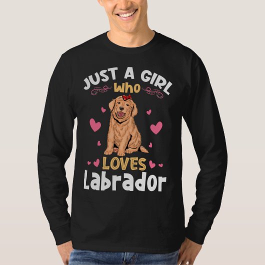 T-shirt Juste Une Fille Qui Aime Labrador Relaxé (Devant)
